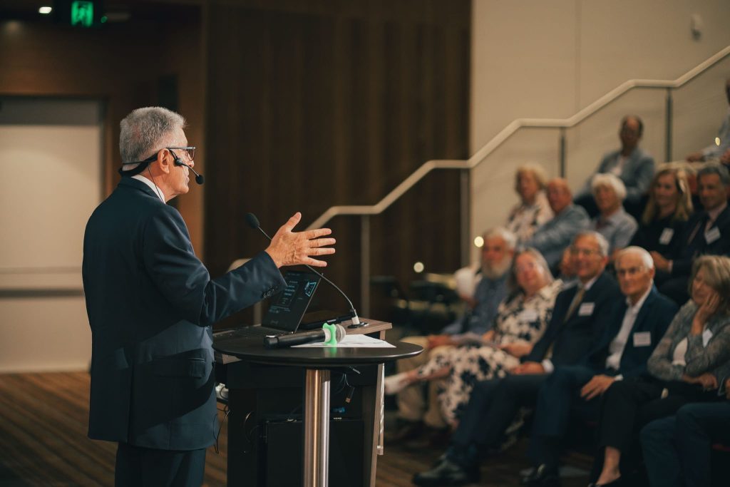 Professor Barrett delivering the 26th Ian Constable Lecture