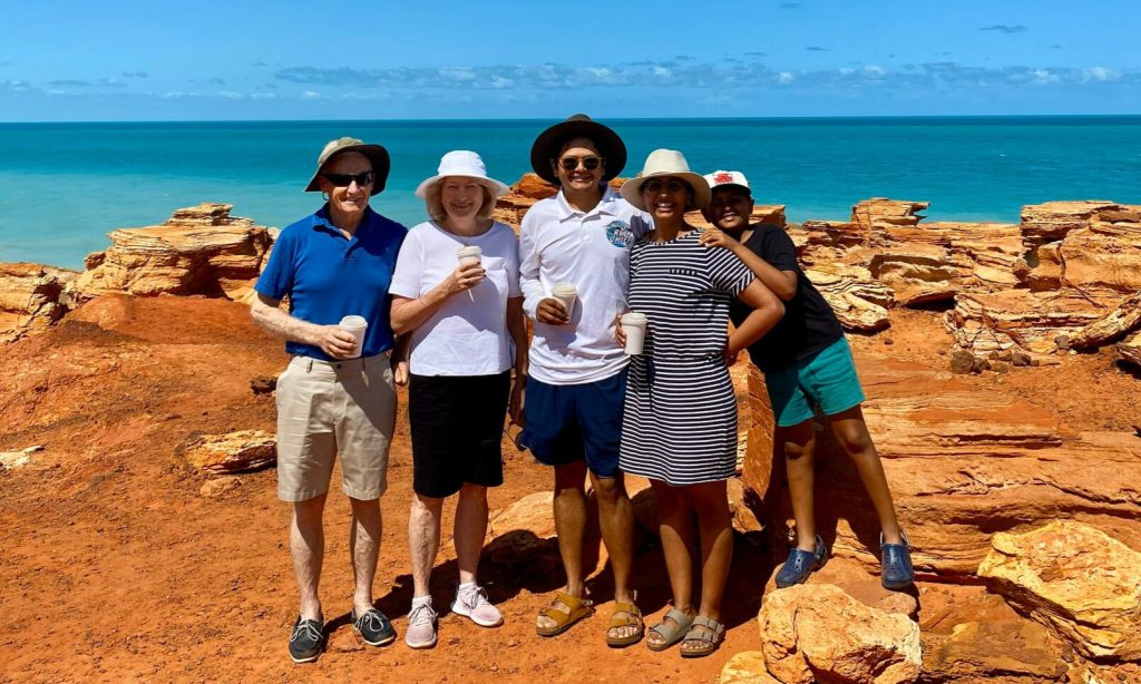 Professor Ian Constable, Elizabeth Constable, Drs Vaibhav and Yachana Shah and their son