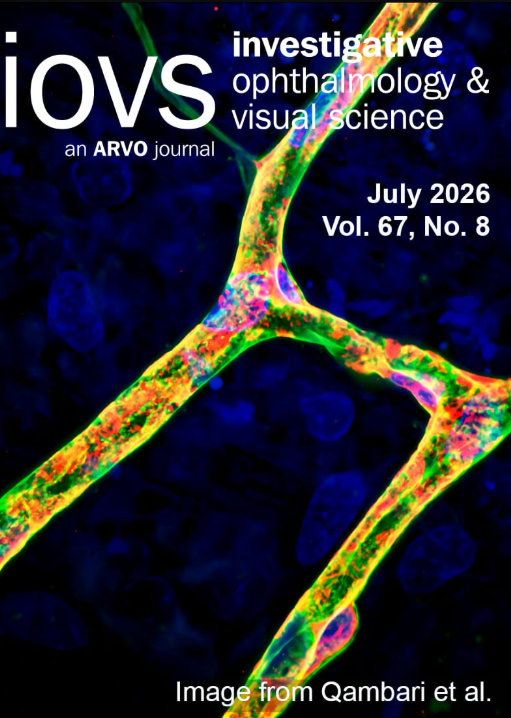 Hassanain's image on the cover of IOVS