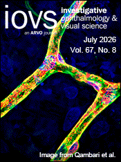 The cover of the Investigative Ophthalmology and Visual Science journal issue featuring an image of IP-TNTs taken by Lions Eye Institute PHD student Hassanain Qambari