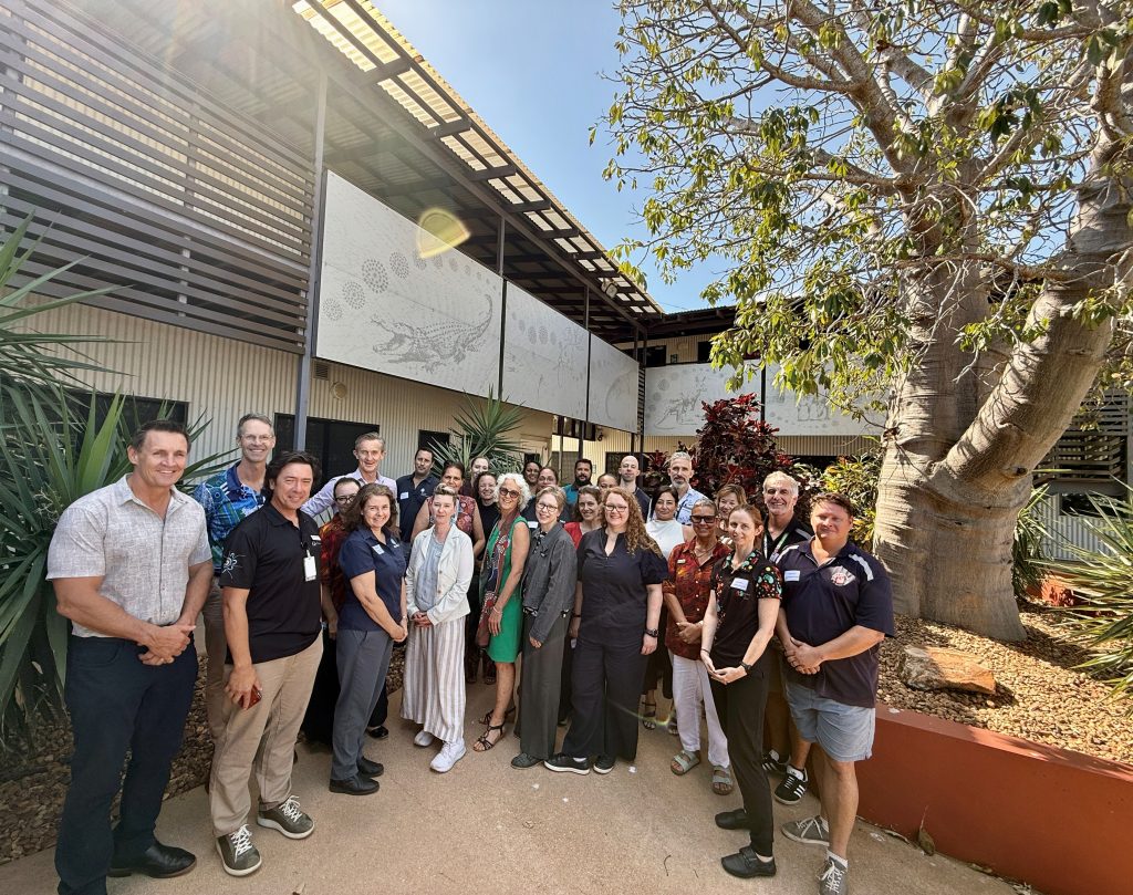 Broome Roundtable group picture from the National Health and Medical Research Council's visit to Lions Outback Vision.